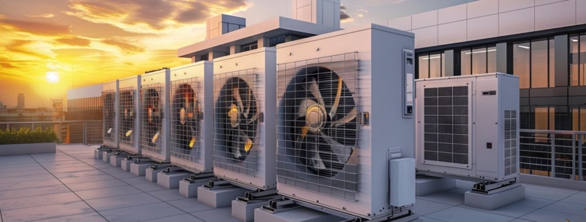 Commercial HVAC rooftop units illustrating evolving system design challenges for OEMs